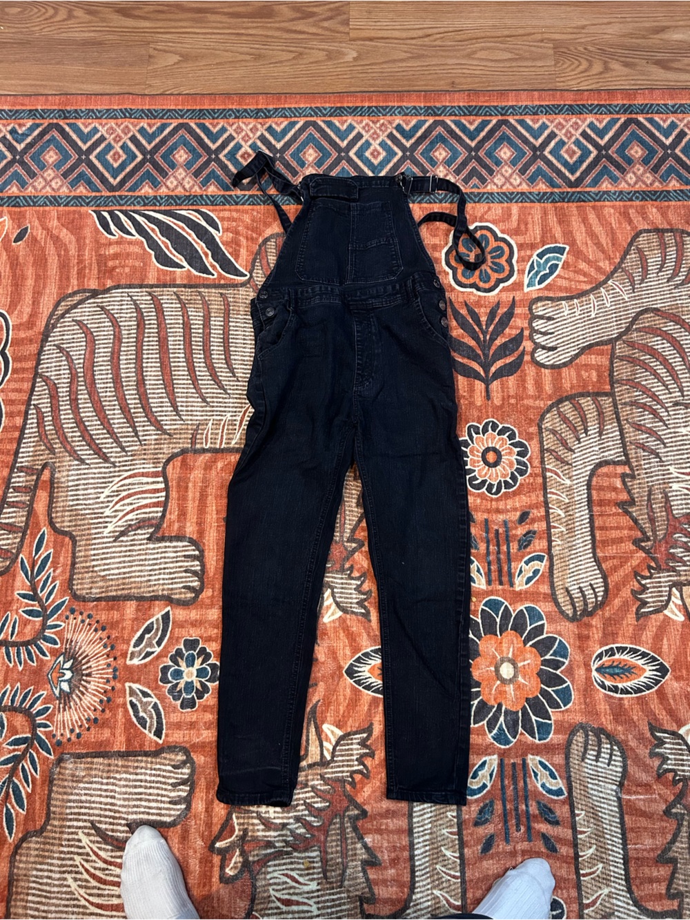 Forever 21 Black Men's Slim Overalls
